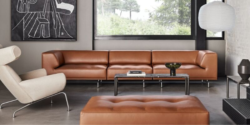 Authentic Designer Leather Sofa